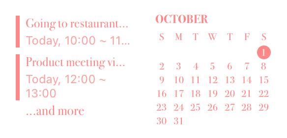 Kalendář Nápady na widgety[ZXaRxEeVbTGbjzrLqAJ0]