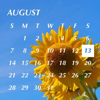 カレンダー（向日葵） Calendario Idee widget[e5OKH8YdvPTENB78Be5v]