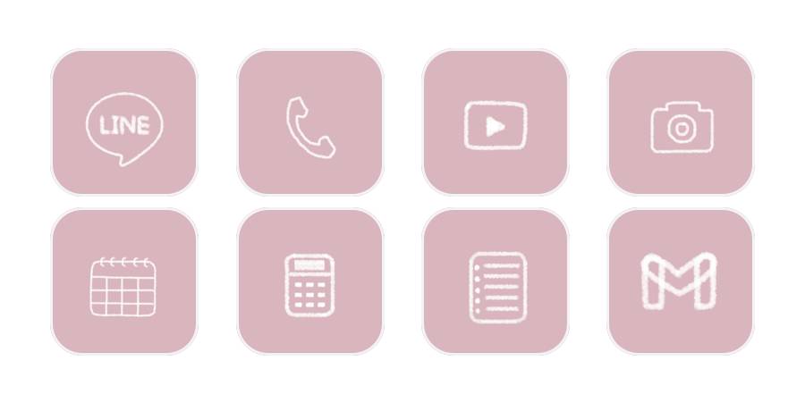 ピンク App-pictogrampakket[k6SDj8hFfhcOCPI3hZHM]