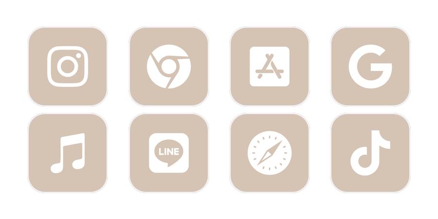 Beige App Icon Pack[d45QyJukarQYuSBKc5nW]