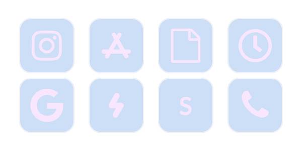 紫＆水色 App Icon Pack[KEcXNbPJbgYJHkFxx288]