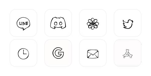 シンプル App Icon Pack[Xx4OQRq9a9ZBzdGyQgS4]