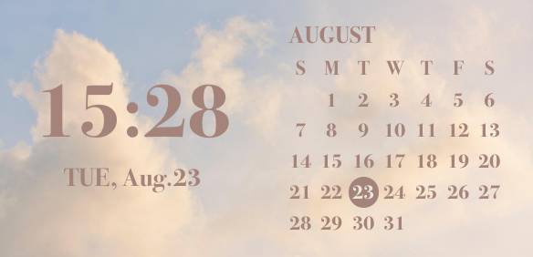 sky widget☁️x brown beige Kalendar Ideje za widgete[A9G0tb7lC92j4Lh7q39l]