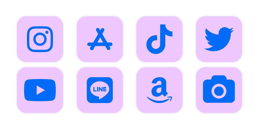 青紫 App Icon Pack[9Qj7Ca9F4p9k69GjXws8]