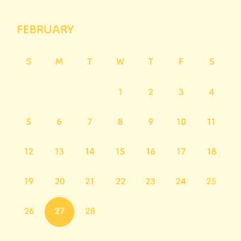 黄色ベース Calendar Widget ideas[dupWfce9RGuHTV9mjU1M]
