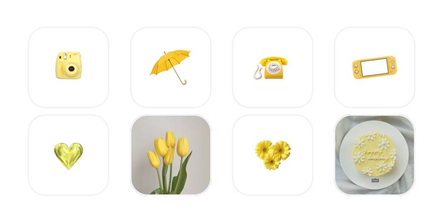 Żółty Pakiet ikon aplikacji[dSTYwSDk8FpcaVYjJ0Aj]