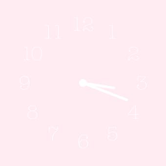 白とピンクの時計 jam Idea widget[ULPXvFkTLvHdV6yhl0ks]