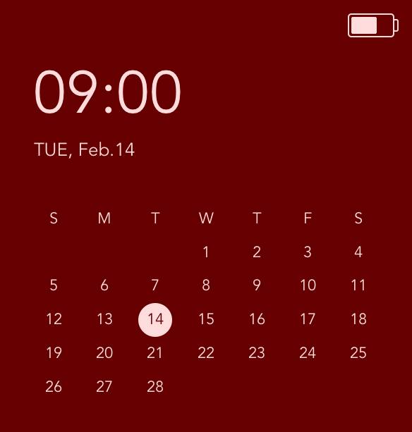 Yksinkertainen Kalenteri Widget [GS7ceVGAih4e84mQL96s] iPhonelle ja  Androidille, tekijä Loveable5425 | WidgetClub
