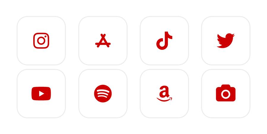 White and Red App Icon Pack[hnS1YLhONDclIcW28l9F]