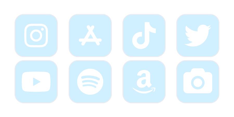 Baby Blue and White App Icon Pack[Gpr2Gu5SUba3NSwYLTQL]