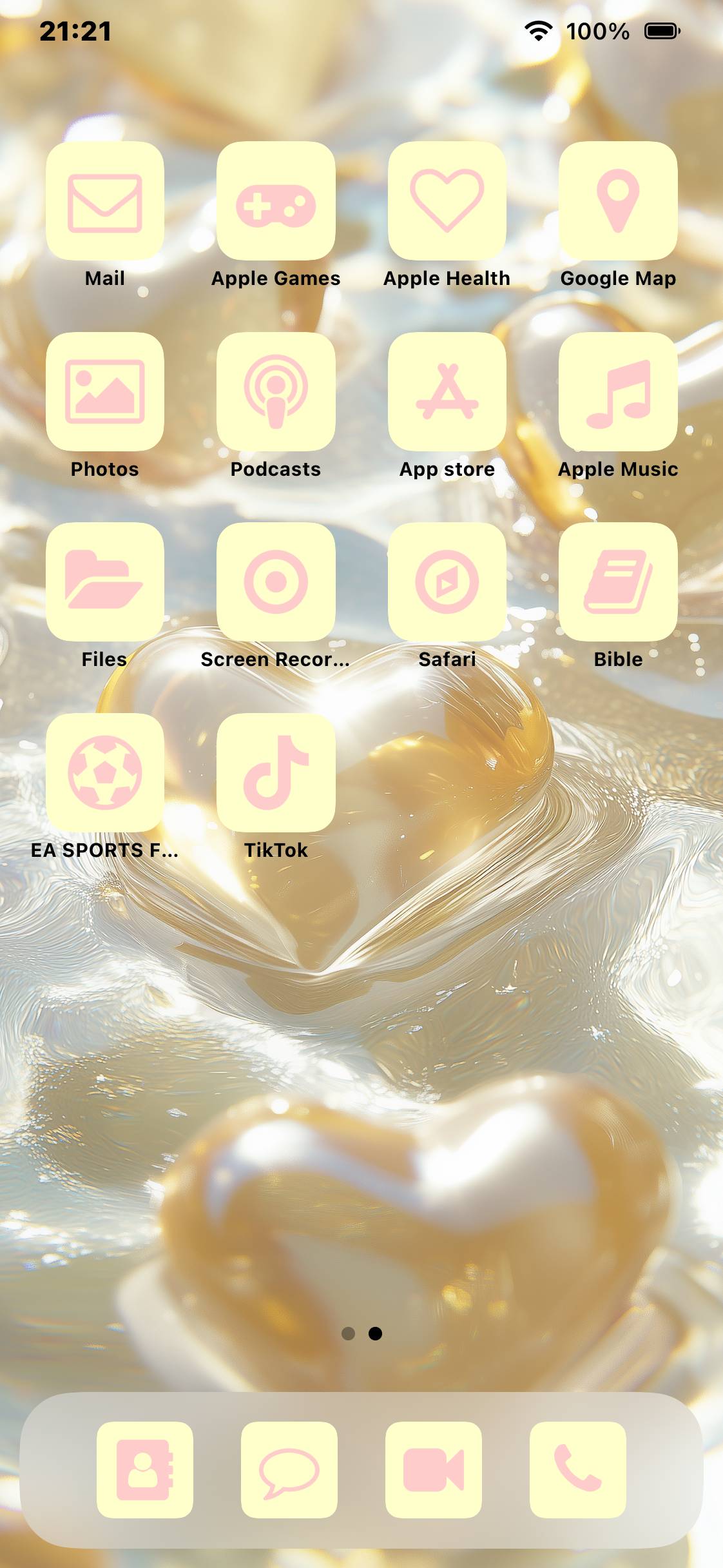 cute heart in water 💛🩷Home Screen ideas[wmToJctkeQ52vT4DM2Zu]
