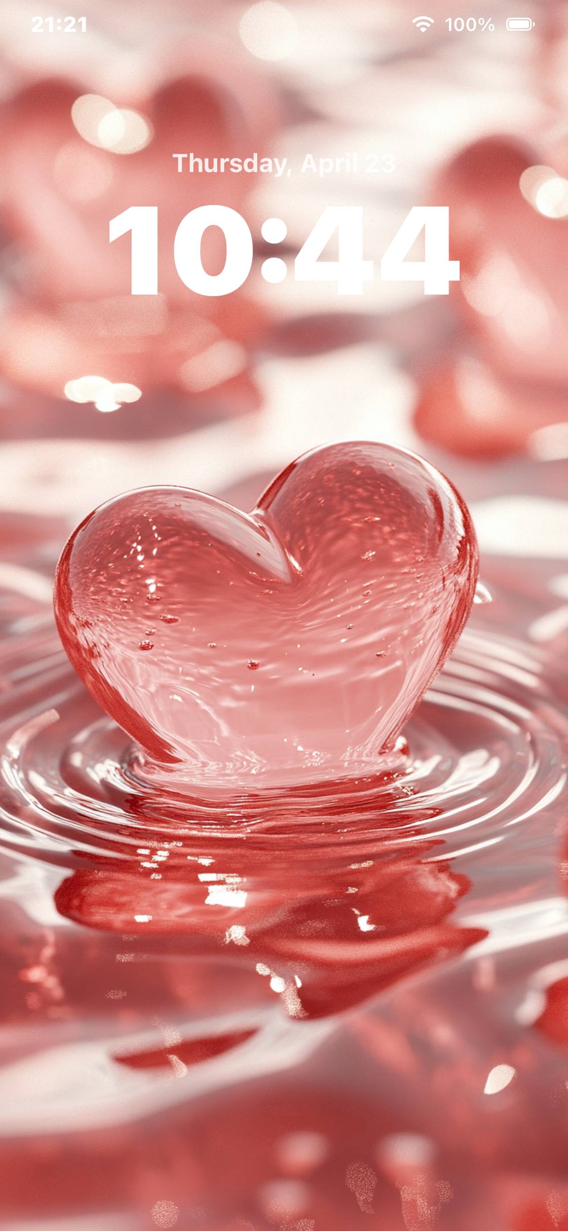 cute heart in water 💛🩷Home Screen ideas[wmToJctkeQ52vT4DM2Zu]
