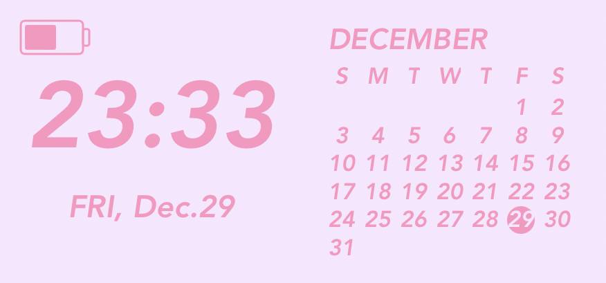 Purple pink widgetsカレンダーウィジェット[W1BbpJrktIDuElQkM8HD]