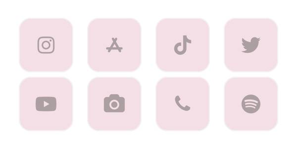 pink grey <33 Pack d'icônes d'application[XdbaqSgy1MzaLaejyYk1]
