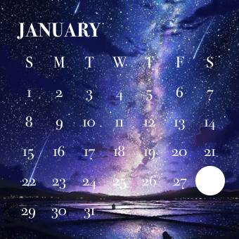 夜空 Kalendar Idea widget[3E2EwuW508Ea5m5KEyBm]