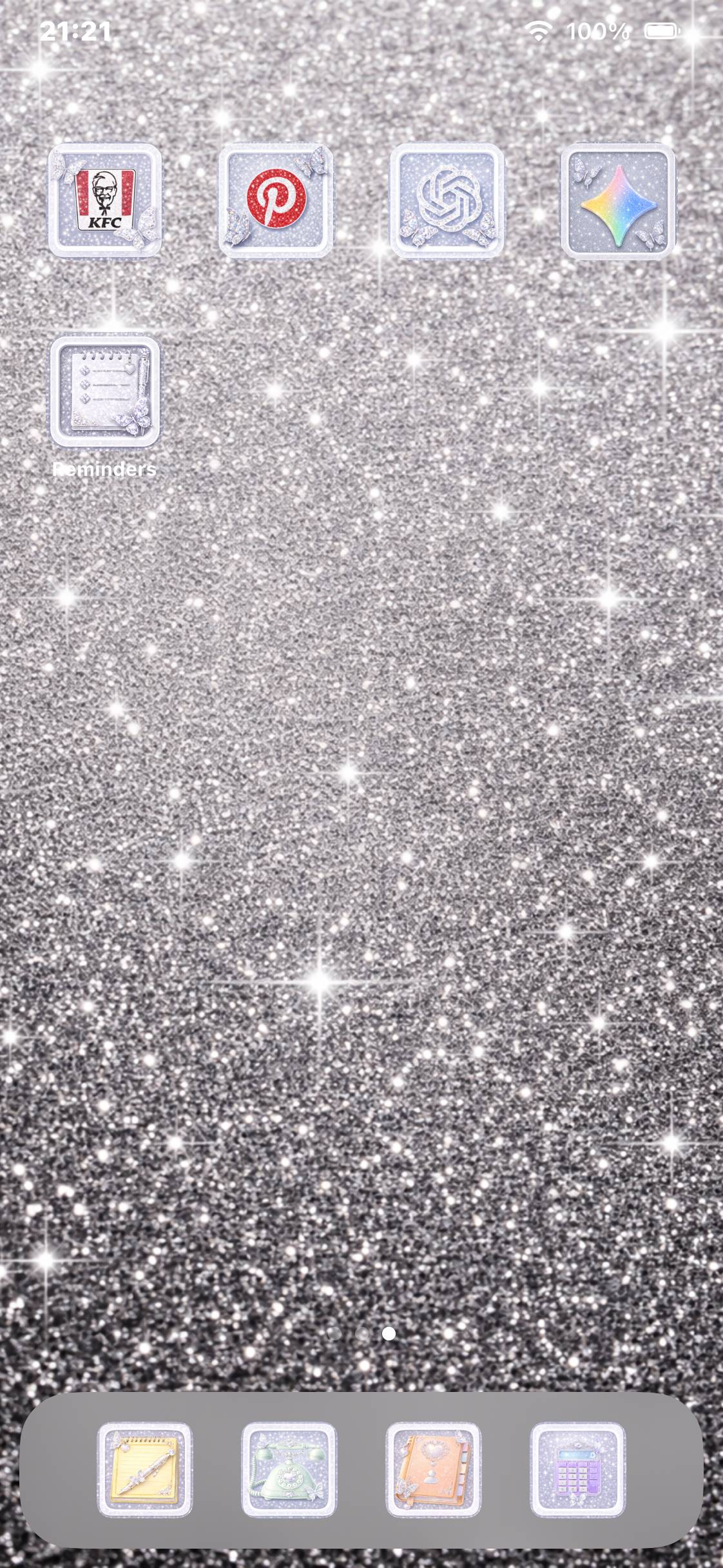 Silver Glitter Butterfly ThemeHome Screen ideas[YV7CVGcpRXMcG4iqnVZ6]