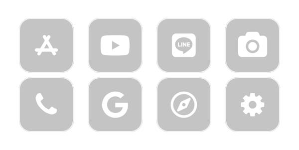 GrisPaquete de iconos de aplicaciones[QKD158zBEZD6EORr58Am]