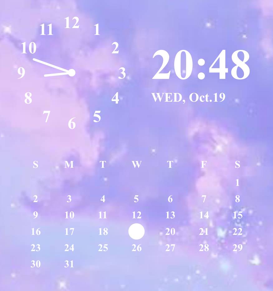 時計（紫） นาฬิกา แนวคิดวิดเจ็ต[aEcJ1vs6NjZ8XN27ofQg]