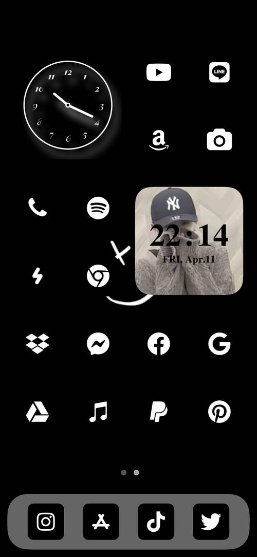 🖤&🤍 أفكار الشاشة الرئيسية[idjPgA6Z2B9JOtYK7M0x]