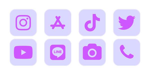 紫 Пакет икона апликација[rxg3VKlJ5GKF6QWyCxbF]