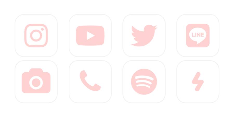 ピンクApp Icon Pack[NZB9wKDyqPTBtXXNX3Fv]