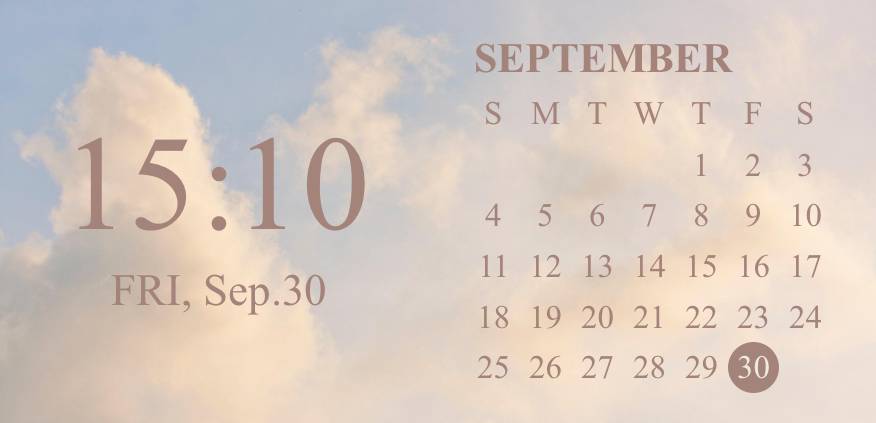 sky widget☁️x brown beige Kalendar Idea widget[1Hg9punDt5LChFJbejZj]