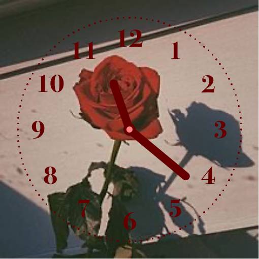 バラ時計 Годинник Ідеї для віджетів[vxDUjS1CBprmORN55TjD]