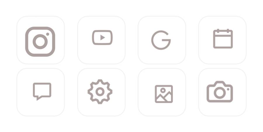 Cute grey aicon Pacote de ícones de aplicativos[MRGmqQvuK7ickOl3aNUv]