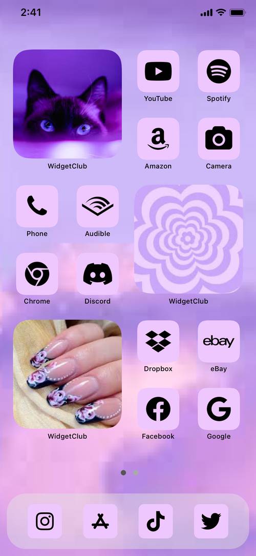 Aesthetic Purple أفكار الشاشة الرئيسية[UQkzfb32RJoy68la4ge0]