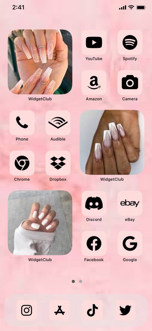 Aesthetic Pink Home Screen ideas