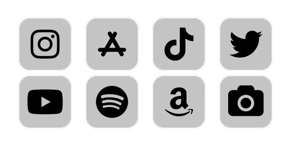 Grey Icons Pacote de ícones de aplicativos[ur2DsLy9rT6MIi0W9KOo]
