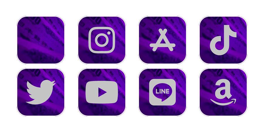 紫💜 Pacote de ícones de aplicativos[5sYwg6BumHswO0PLANIG]