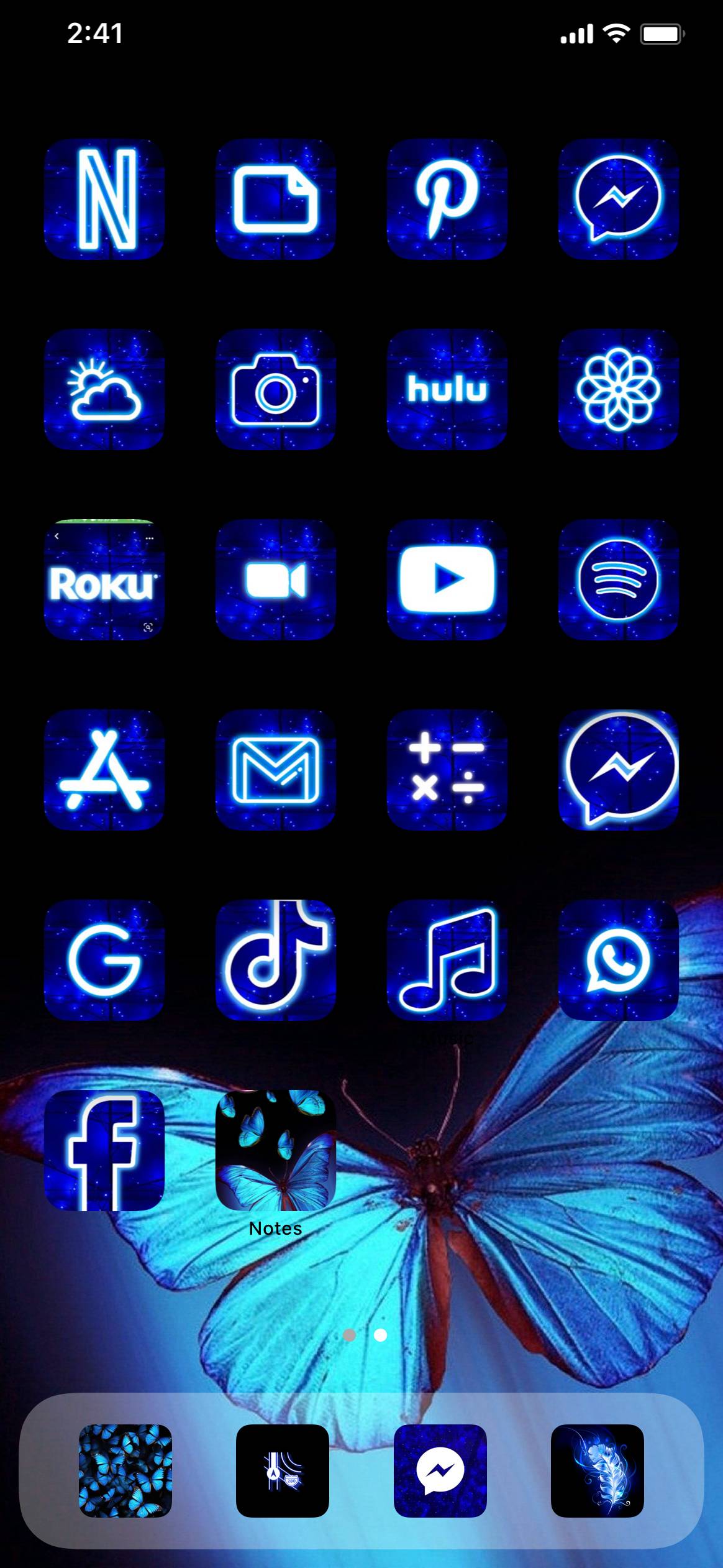 Blue and Black ButterflyHome Screen ideas[iASL7JXC51Z1gYQ29nuS]