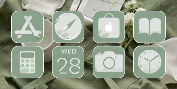 Sage green aesthetic ☻ wipApp Icon Pack[xsY4kot6Kw3HHaHdtabf]