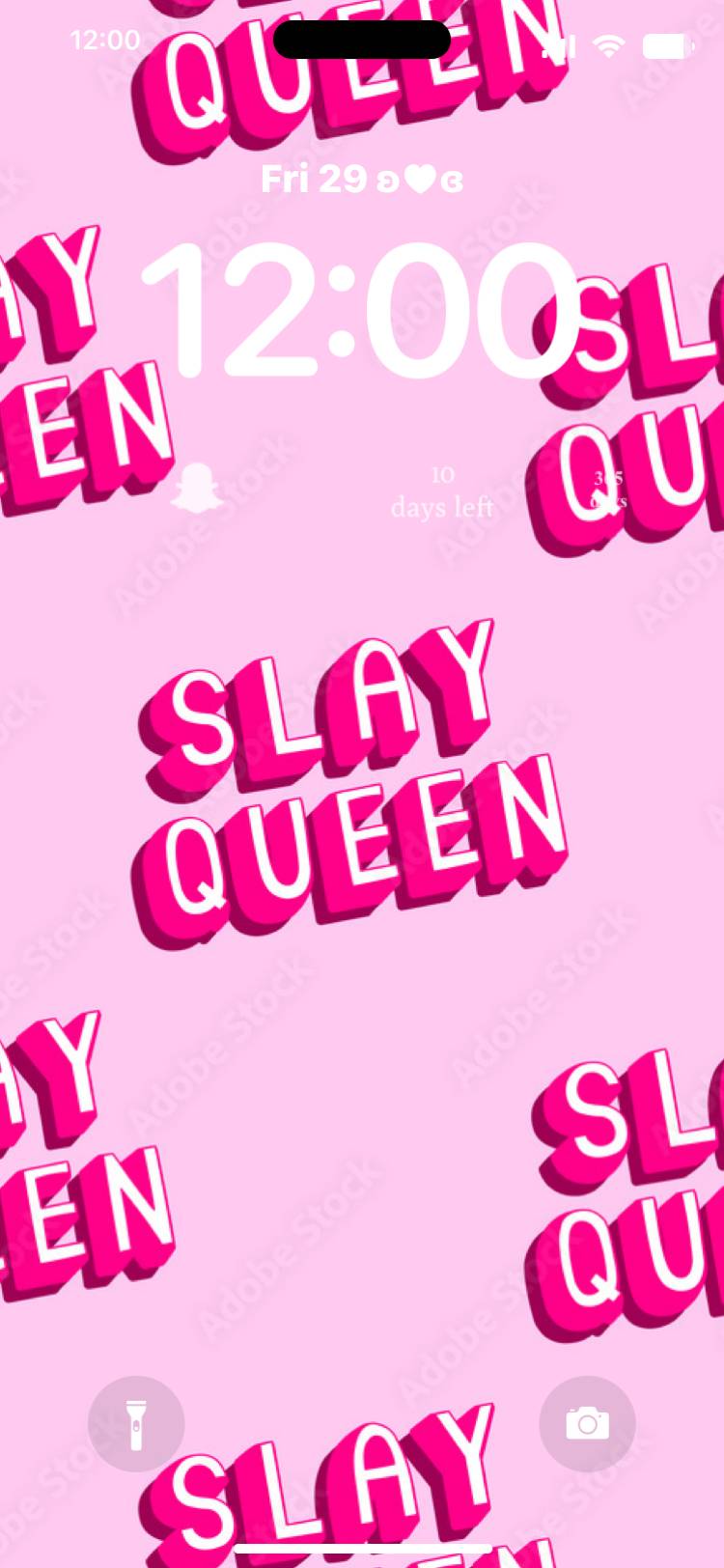 Slay Queen (pink, dark pink) Zaklenjen zaslon[4M9QRnCm39Q6E3911gvt]