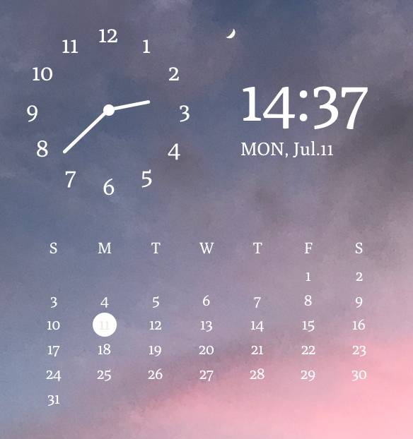 Horloge Idées de widgets[If4Rjm1TAD1gzQmQr1OE]