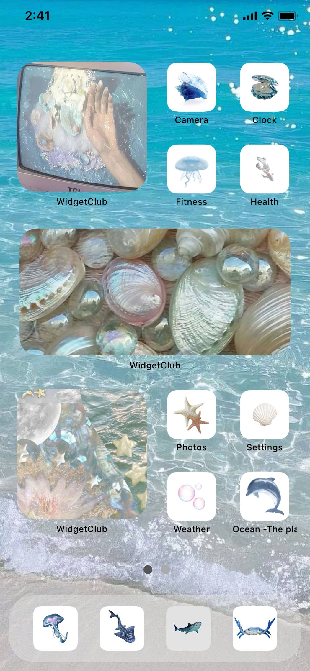 OCEAN BLUE THEME <3Home Screen ideas[eL9QflMLXzEsh5pmg92D]