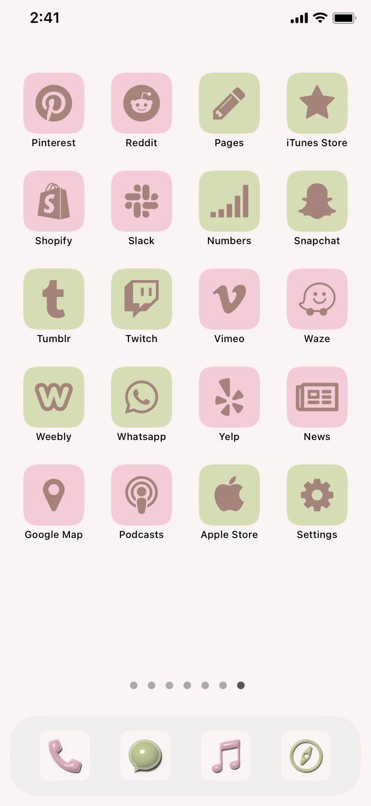 pink × pastel green template主屏幕創意[ZIDcOGX4HSsmajs0MQQU]