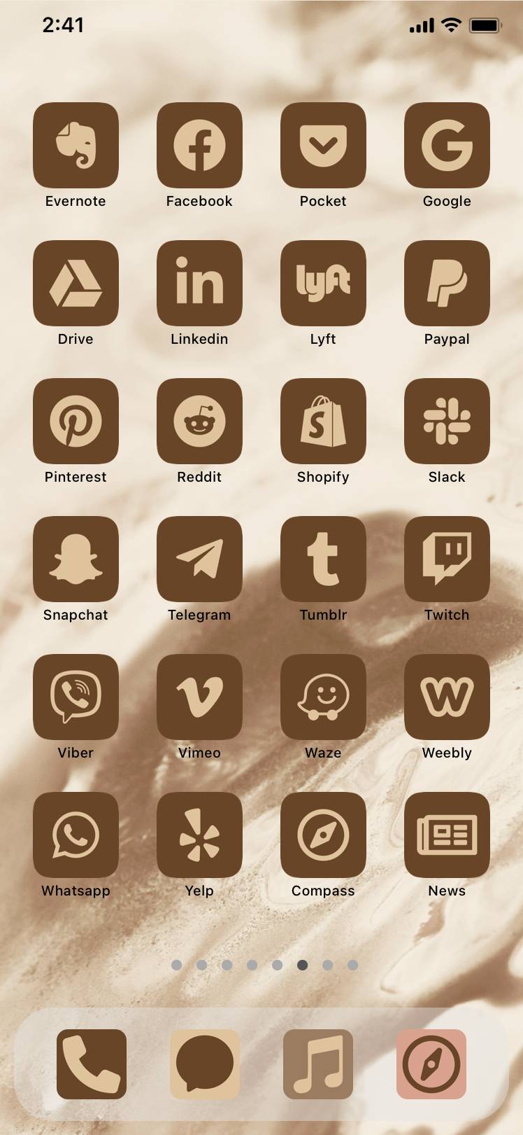 Vintage brown template ホーム画面カスタマイズ[RTApFz3BMeDSLgj8vUHd]