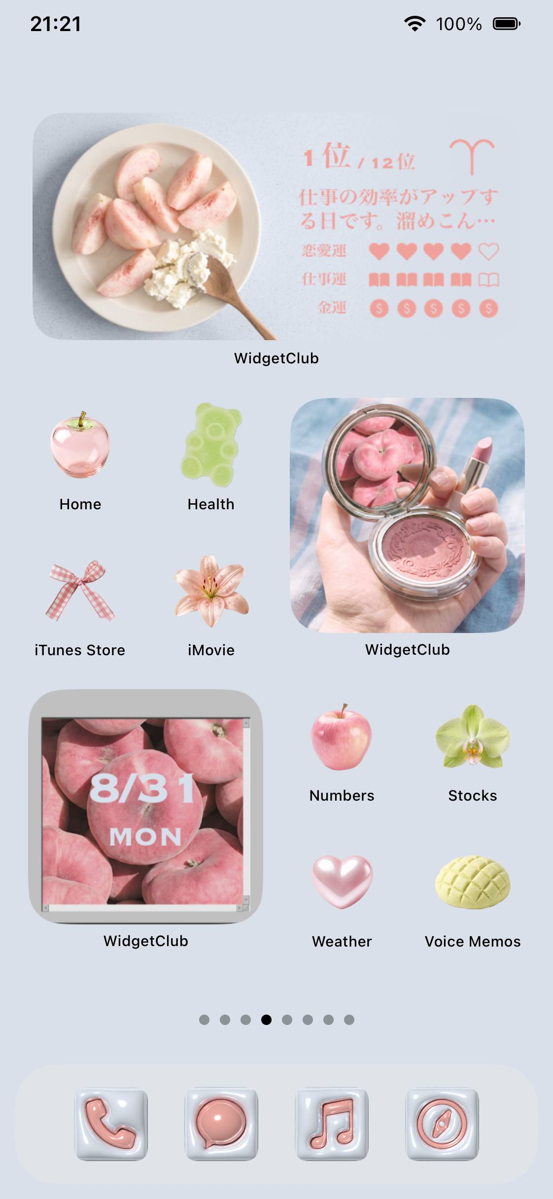 Peach×Muted blue🍑🩵רעיונות למסך הבית[iW5sIWy61ED6pEV9Rcxv]