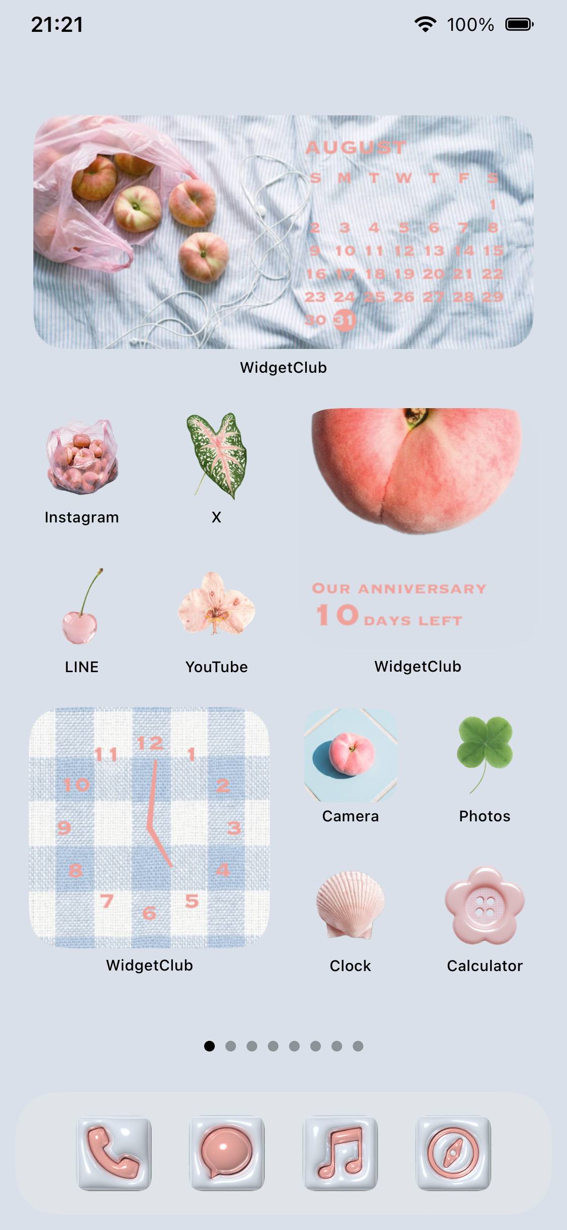 Peach×Muted blue🍑🩵רעיונות למסך הבית[iW5sIWy61ED6pEV9Rcxv]