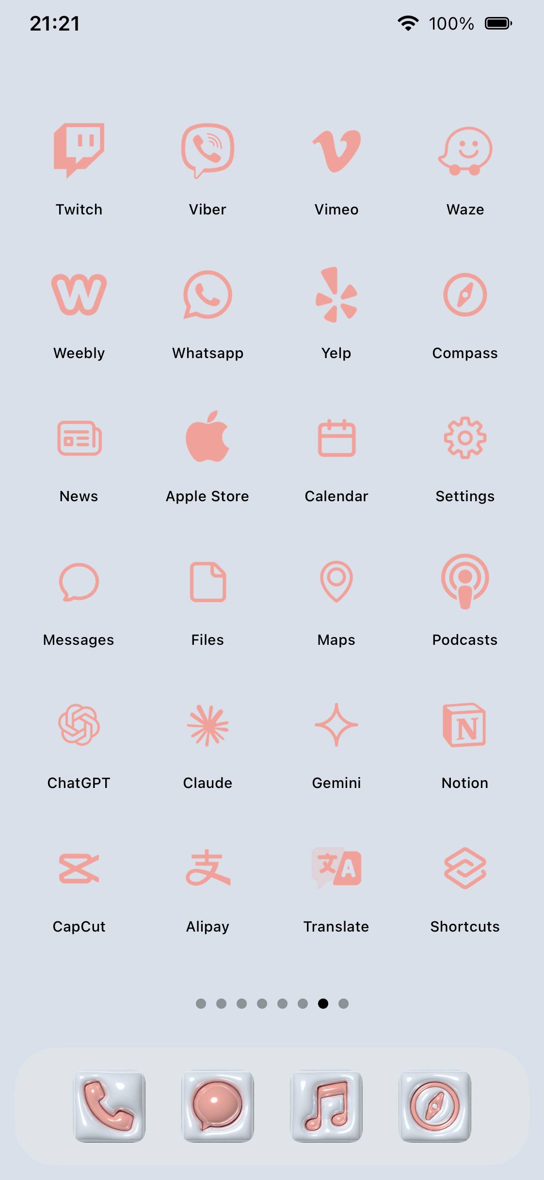 Peach×Muted blue🍑🩵רעיונות למסך הבית[iW5sIWy61ED6pEV9Rcxv]