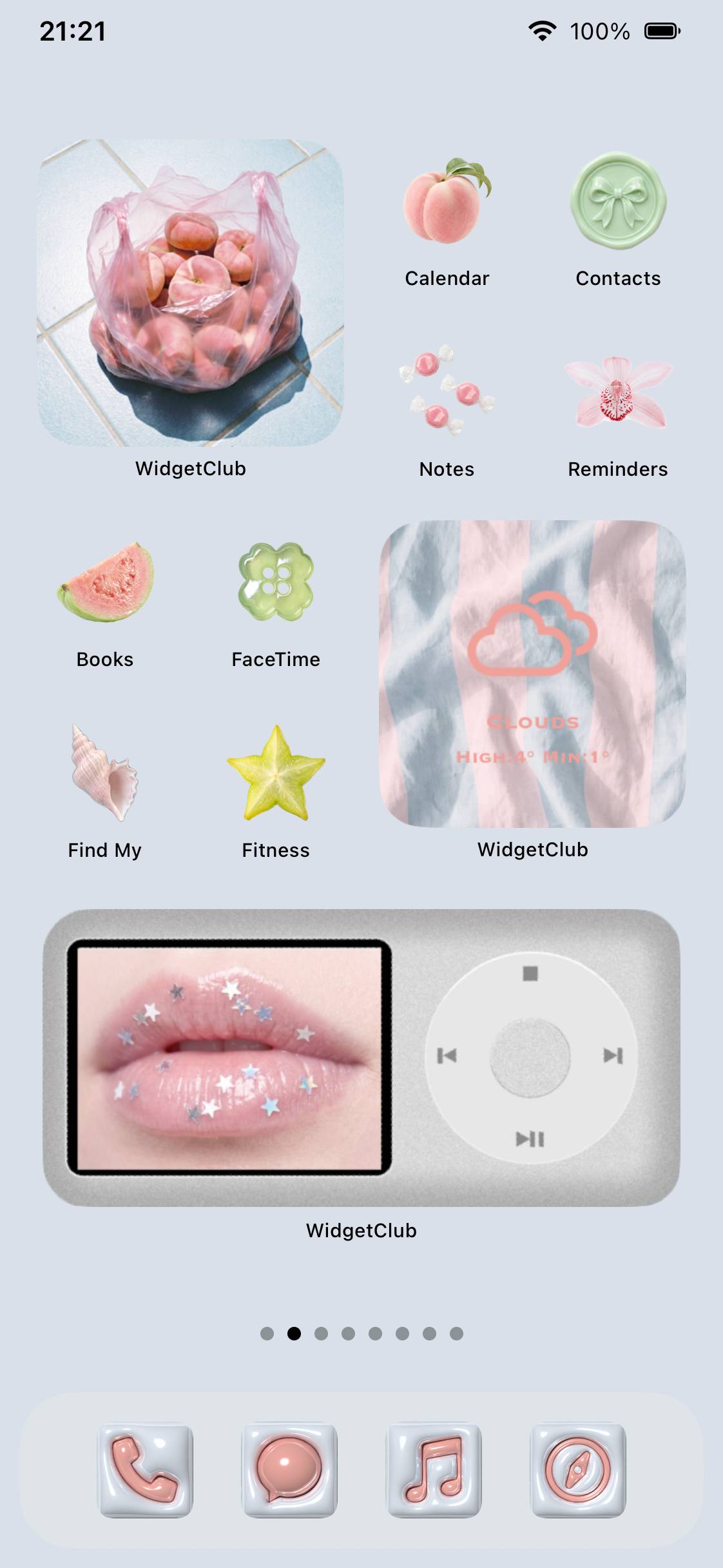Peach×Muted blue🍑🩵רעיונות למסך הבית[iW5sIWy61ED6pEV9Rcxv]
