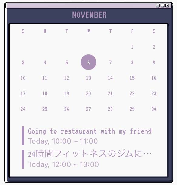 Kawaii Calendrier Idées de widgets[templates_v6dRFptuuCwZwSY1RJrJ_6A92697E-F0B6-4CB4-ABE3-034AFD443140]