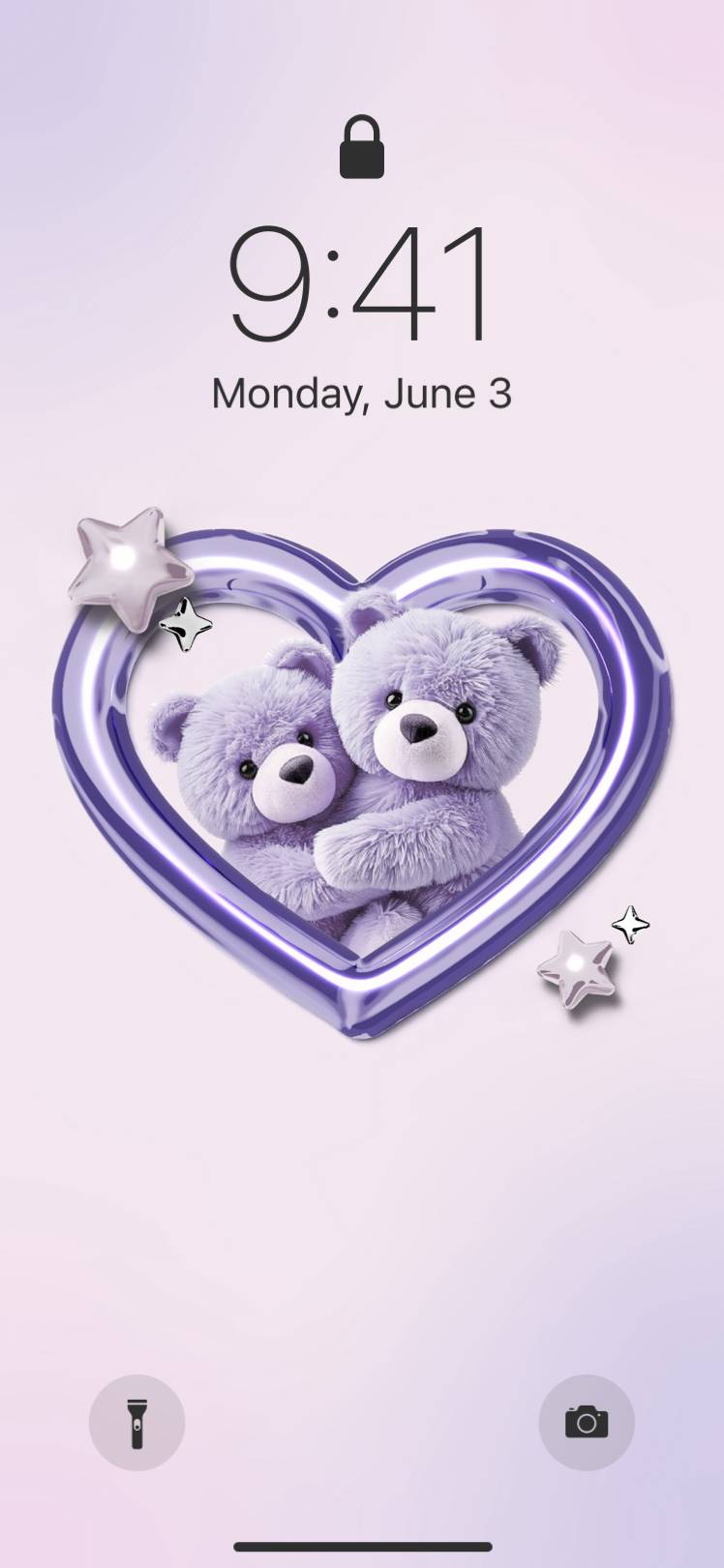 purple teddy bear ホーム画面カスタマイズ[ypJjKnjUN6VKvXbmNXtG]