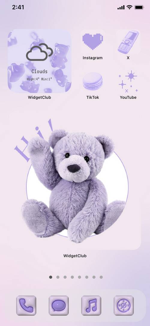 purple teddy bear 主屏幕创意[ypJjKnjUN6VKvXbmNXtG]