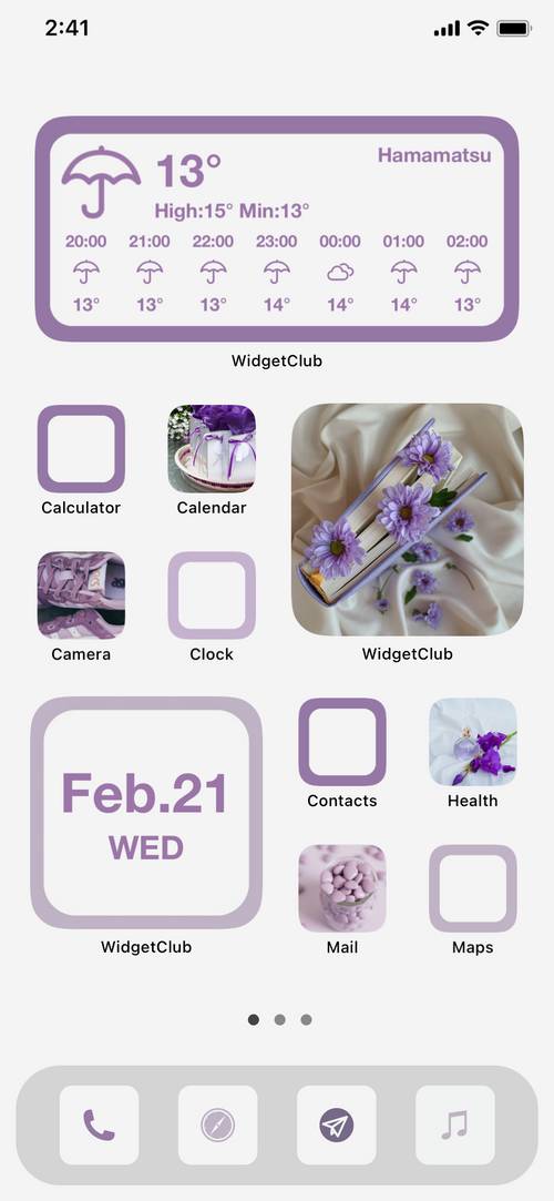 spring × purpleホーム画面カスタマイズ[vdJabIbqPkMAYOOjIiOP]