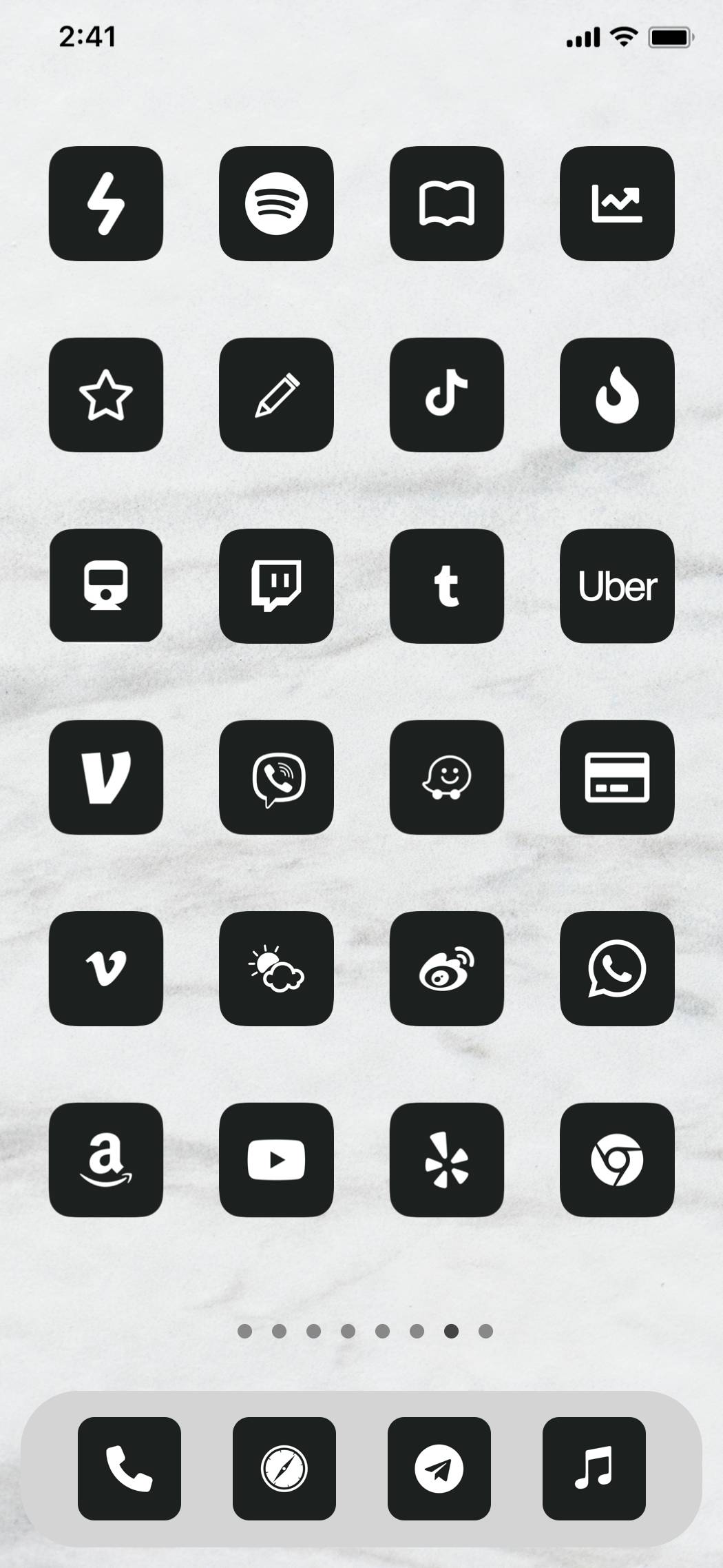 black × white simple themeIdeje za početni zaslon[A7UUVGs5YouoGzN7JL5I]