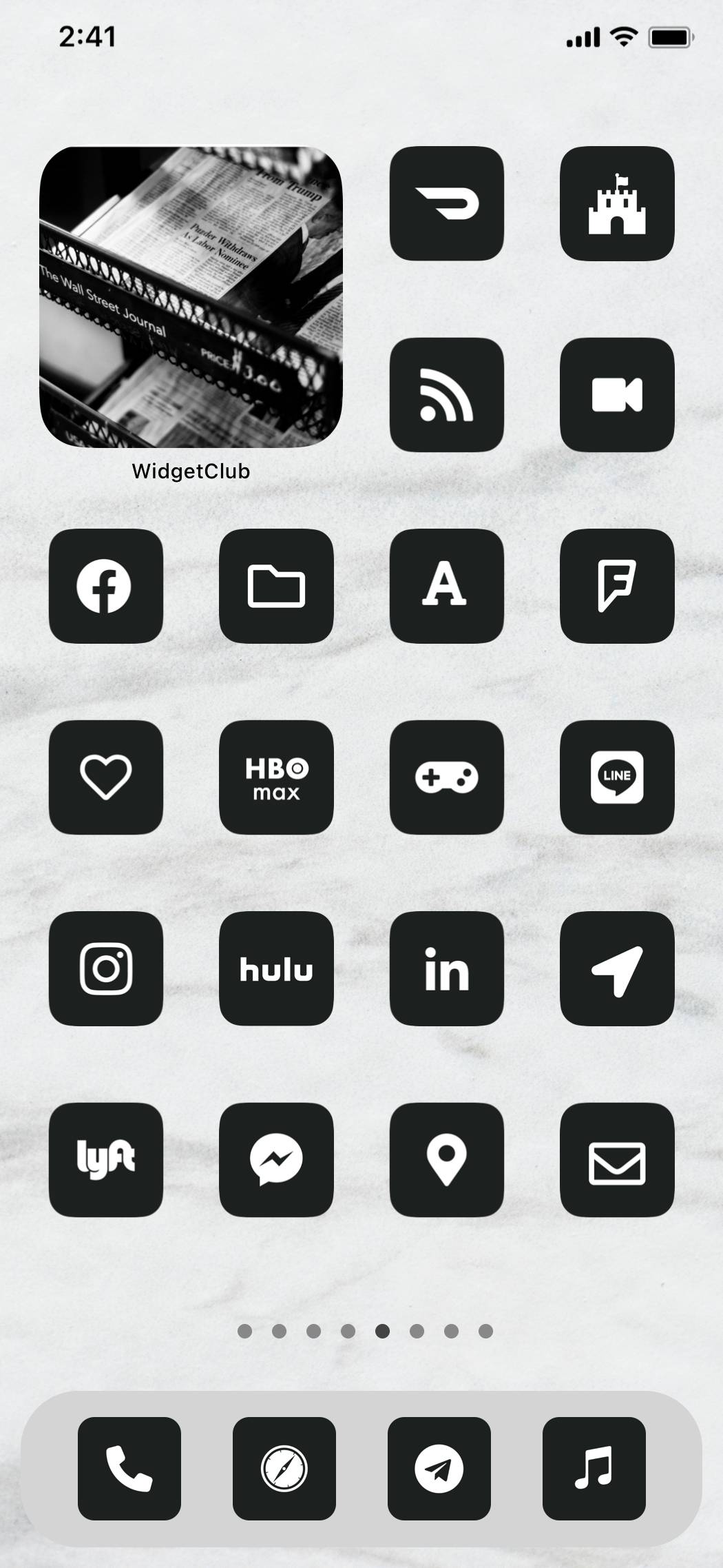 black × white simple themeIdées d'écran d'accueil[A7UUVGs5YouoGzN7JL5I]
