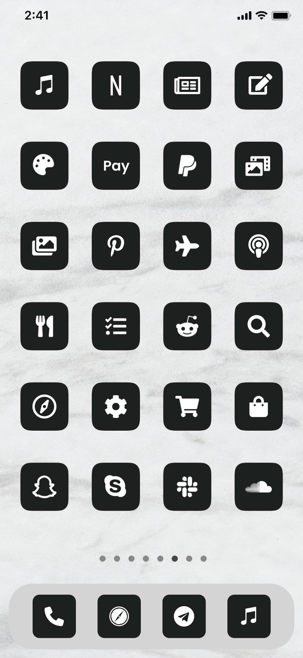 black × white simple themeÝ tưởng màn hình chính[A7UUVGs5YouoGzN7JL5I]